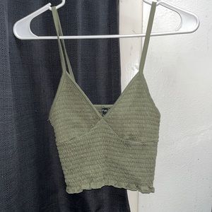 Green crop top